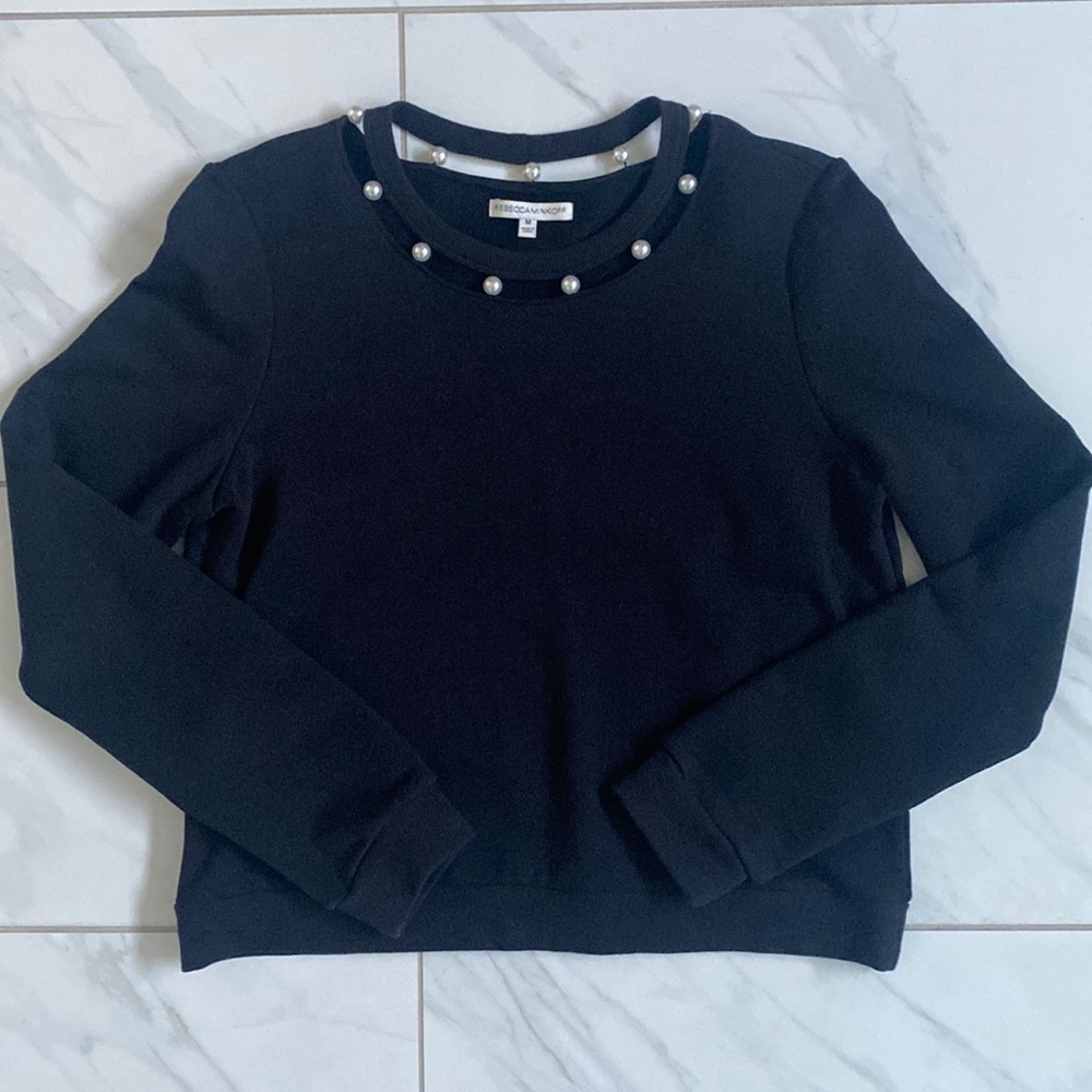 New w/o tag Rebecca Minkoff sweatshirt with pearl neck collar